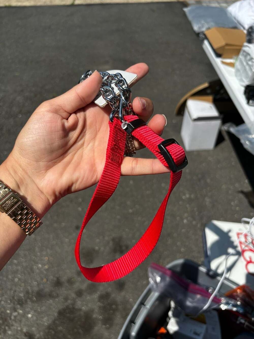 Good2Go Medium Nylon Control Collar for Dogs with Chain Gauge 2.5 mm
